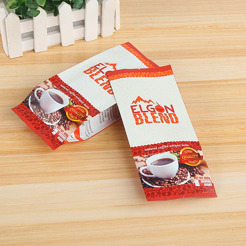 咖啡铝箔风琴中封袋批发 茶叶包装袋 中封三边封咖啡食品袋卷材
