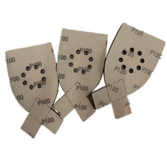 Cross-border e-commerce swallow-tail red sandpaper rabbit ear-shaped special-shaped sandpaper 175*105*8 hole sandpaper