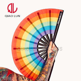 厂家生产33CM功夫扇 大号功夫扇太极功夫扇图案印刷批发