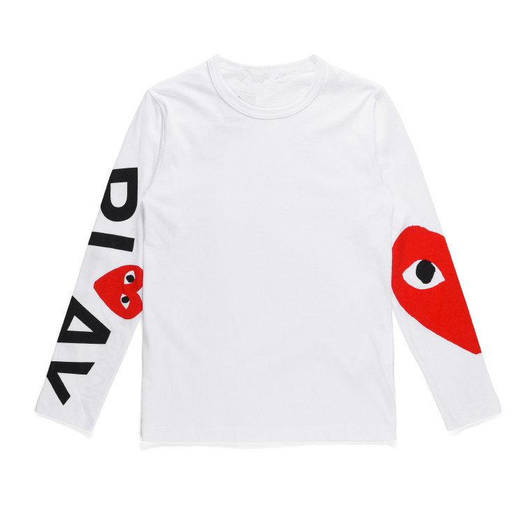 Heyplay Japanese Style Trbottomy Brand Heart Men's and Women's Round Neck Pure Cotton Long-Sleeved T-Shirt 19 New Red Heart Bottoming Shirt Couple Heyplay Japanese Style Trbottomy Brand Heart Men's and Women's Round Neck Pure Cotton Long-Sleeved T-Shirt 19 New Red Heart Bottoming Shirt Couple