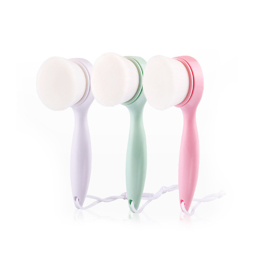 Long handle soft bristle facial cleansing brush manual facial cleansing brush makeup remover face wash brush facial cleaning tool multifunctional long handle brush