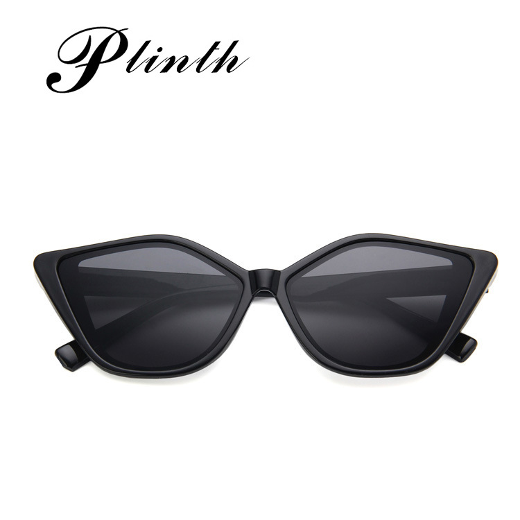 European and American Retro Cat's Eye Hip-Hop White Sunglasses Women's Online Celebrity ins Super Hot Didi Jumping Sunglasses Men's Concave Shape Tiktok