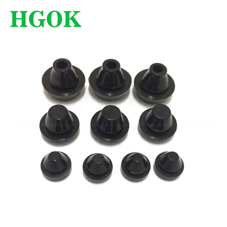 TNF插销式机箱硅胶T形脚垫 锥形软塞头堵孔减震粒 免螺钉硅胶脚垫