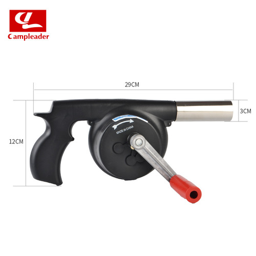 Outdoor hand cranked combustion blower manual barbecue picnic camping fire making tool hair dryer large