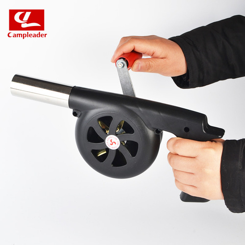 Outdoor hand cranked combustion blower manual barbecue picnic camping fire making tool hair dryer large