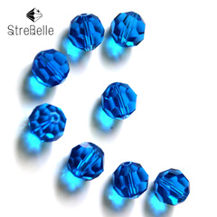 工廠批發 水晶玻璃散珠 4-10MM地球珠 32切角珠 diy飾品配件 