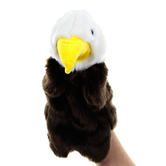 新款毛絨娃娃動物卡通手偶老鷹幼兒園教玩具親子遊戲玩偶招分銷