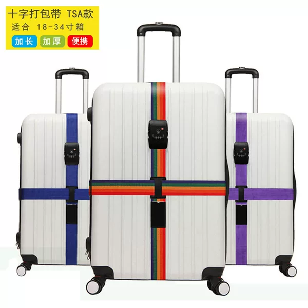 Suitcase Strap Packing Strap for Trolley Case Strap Strap for Luggage Consignment Strap TSA Customs Lock Cross Packing Strap