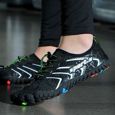 跨境新款户外涉水浮潜鞋轻便沙滩透气速干游泳鞋五指沙滩溯溪鞋男|ms