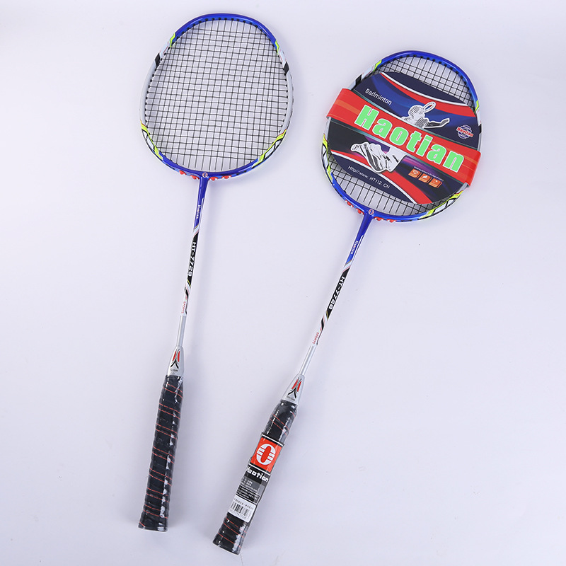 Artículos deportivos en stock al por mayor Haotian 7725/7728 aleación de aluminio integrada nueva raqueta de bádminton raqueta de Bádminton