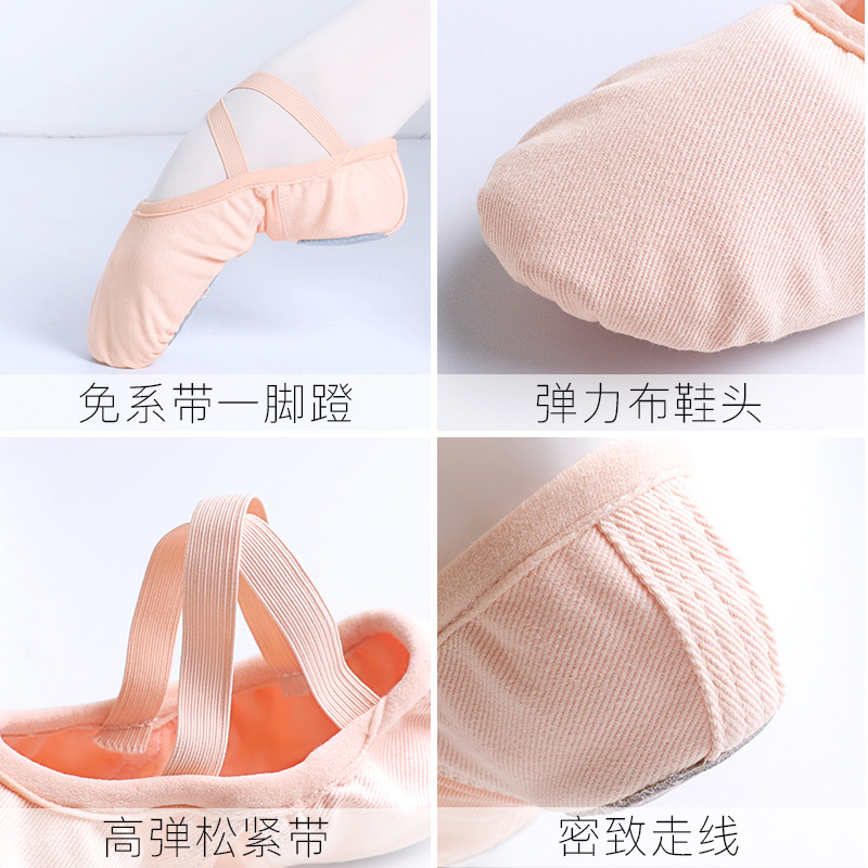 Primavera gato adulto garra Ballet Camel body Dance zapatos de baile Elástico neto sin cordones zapatos de baile de fondo suave práctica de las mujeres