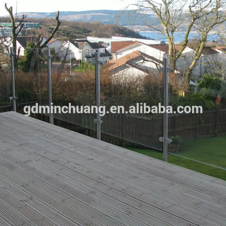 尚步梯业厂家直销 304不锈钢立柱鱼嘴夹夹玻璃阳台护栏直径50圆管