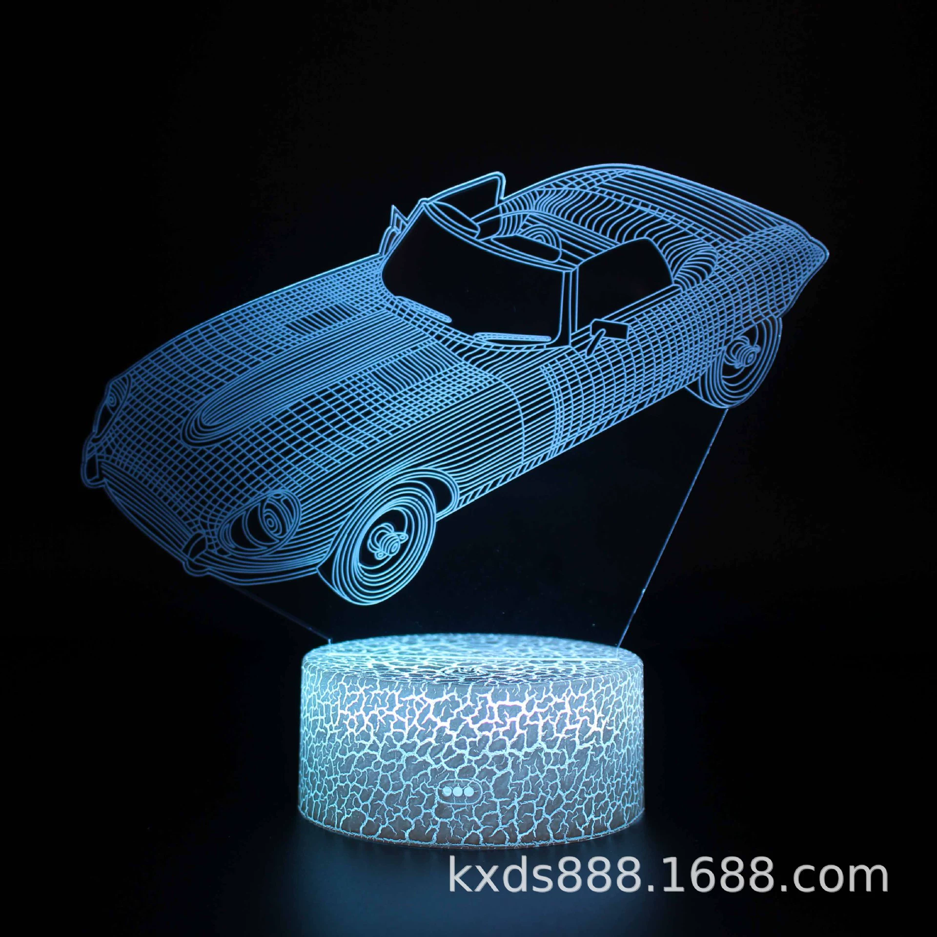 Светодиодная ночная подушка для гонок 3D с проектором, пульт ДУ, акриловая пластина 4 мм, 16 цветов