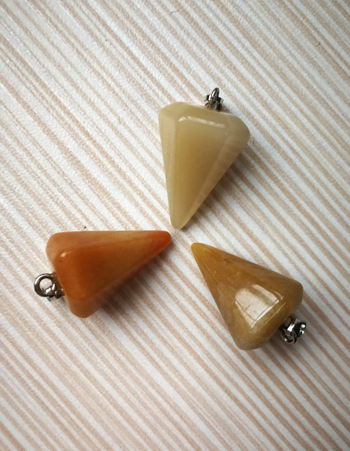 Ebay deseo piedra natural cristal ágata facetado cónico hexagonal columna espíritu Péndulo collar colgante Péndulo