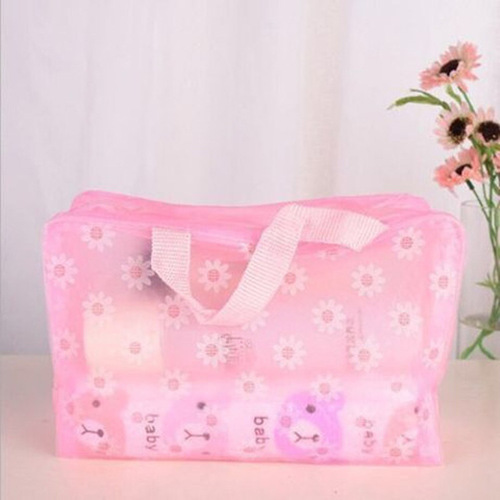 Creative Home Furnishing Needs for Travel Floral PVC Waterproof Cosmetic Bag Washing and Bathing Supplies Storage Bag Wholesale