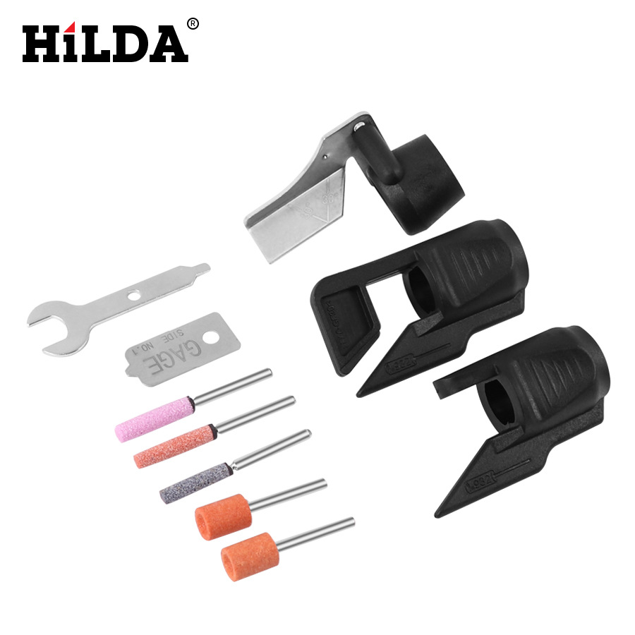 Hilda molienda eléctrica accesorios de biselado herramientas de afilado herramienta de sierra de cadena 2-en-1 Herramienta de afilado herramienta de molienda de cadena