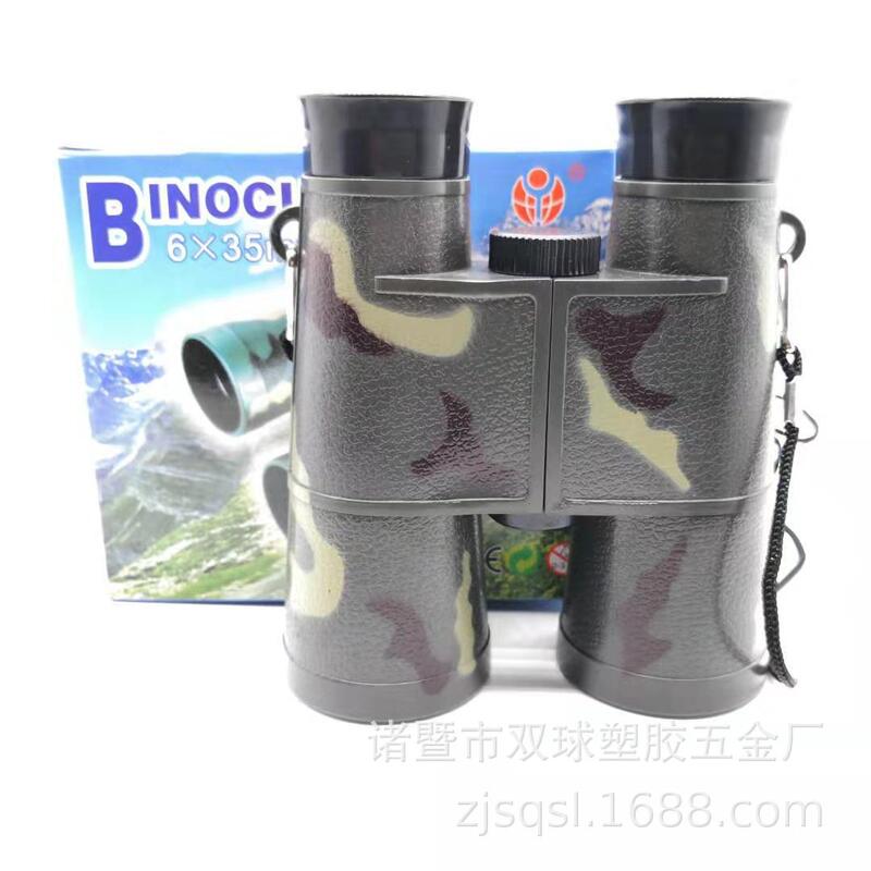 Manufacturer Supplies Double Ball Plate 6*35 Outdoor Travel Kidsren's Telescope Hd Abs Drop-Resistant Camouflage Telescope