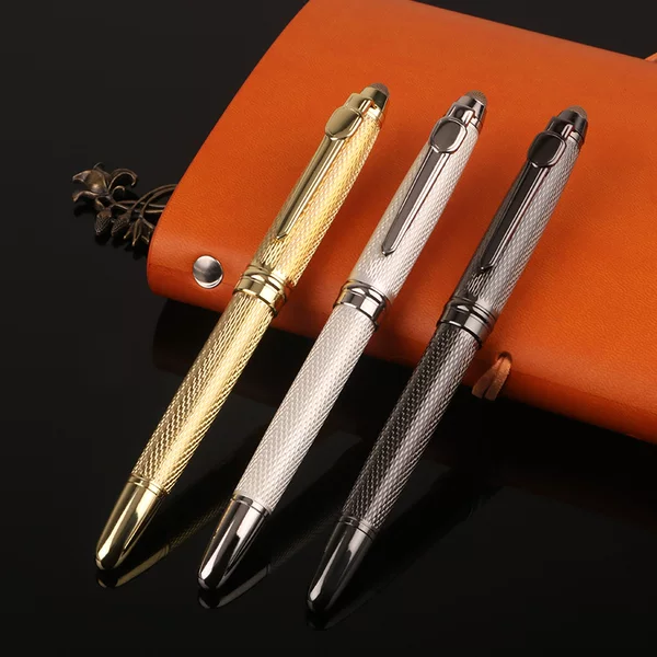 Factory wholesale metal signature pen nano conductive cloth touch screen stylus fiber capacitive ball pen neutral pen
