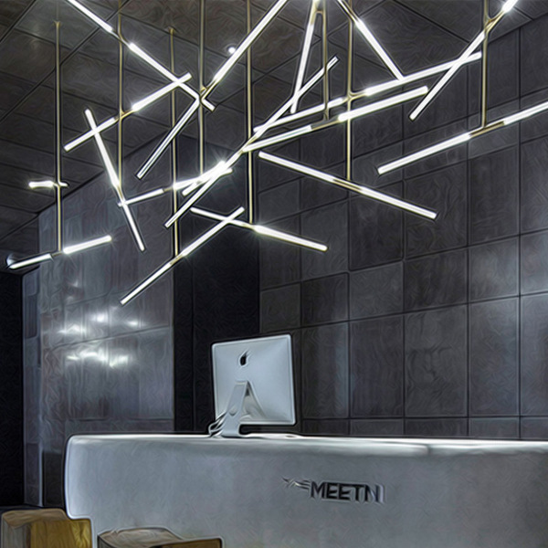 Modern creative bar golden ceiling lamp for hotel for office