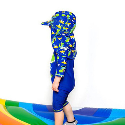 Niños y niñas protección solar gorro de natación playa juego cuello protección sombrero para el sol gorro de natación protección para los oídos sombrero de tela sombrero para el sol
