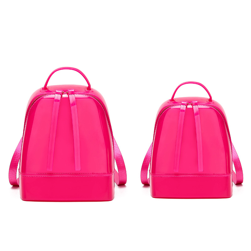 Mochila transparente tipo gelatinaBolsa de playa impermeable para niñosMini mochila escolar coreana a la moda