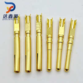 航空连接器 铜针 插针连接器公母铜 切扁焊线2.5公母端子插孔