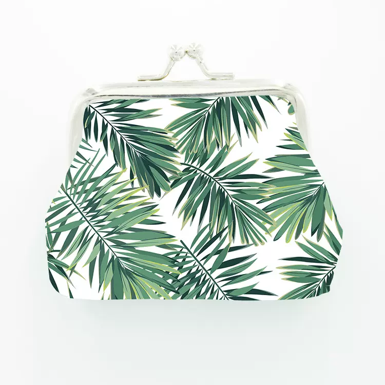现货北欧ins时尚热带雨林搭扣零钱包日常搭配收纳首饰包百搭ins风