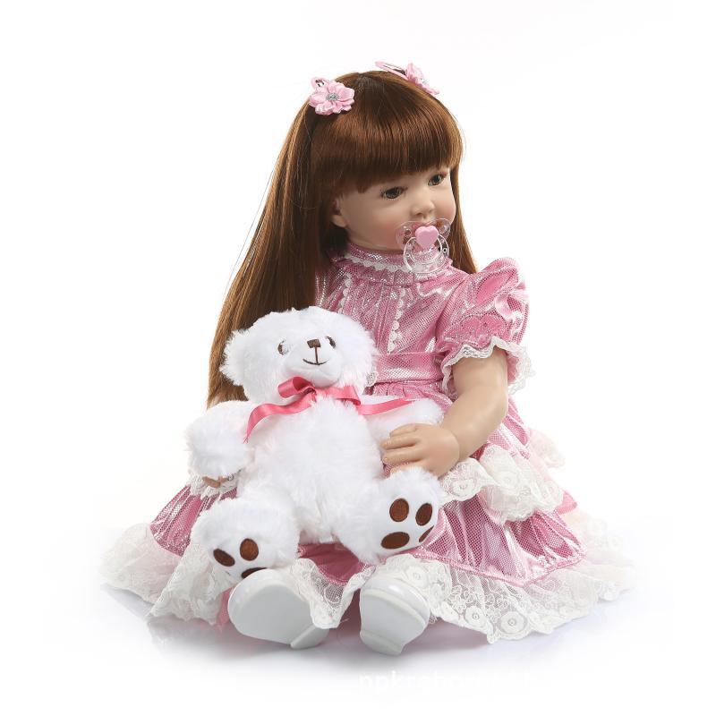 Nuevo Pelo Largo bebé juguete, juego de simulación muñeca regalo vacaciones