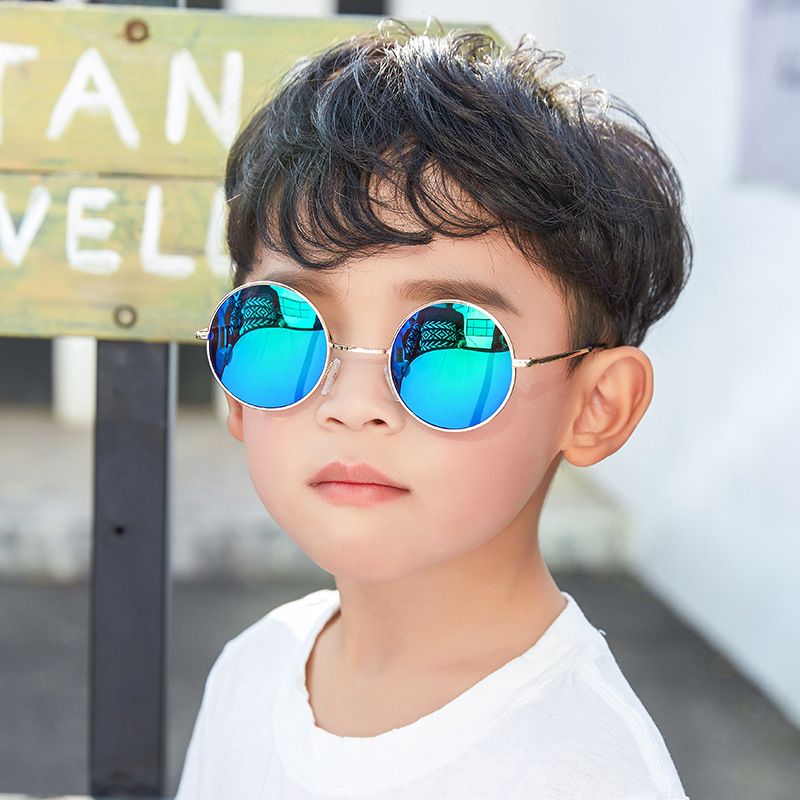 2019 Round Children's Sunglasses Trendy Retro Boys and Girls Sunglasses Children Sunglasses Personalized Baby Glasses