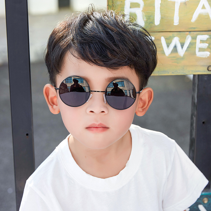 2019 Round Children's Sunglasses Trendy Retro Boys and Girls Sunglasses Children Sunglasses Personalized Baby Glasses