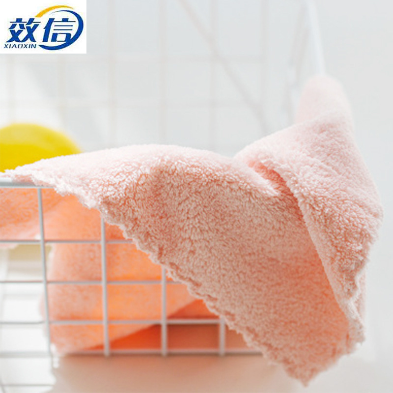 10 Colors of Coral Velvet Square Towels 30X30Cm Pure Color Lace Small Absorbent Soft Embroidered Household Towels