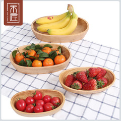 One Tree One Craftsman Japanese Dry Fruits Plate Creative Ship-Shaped Snack Fruit Tray Baking Cake Pastry Plate LOGO