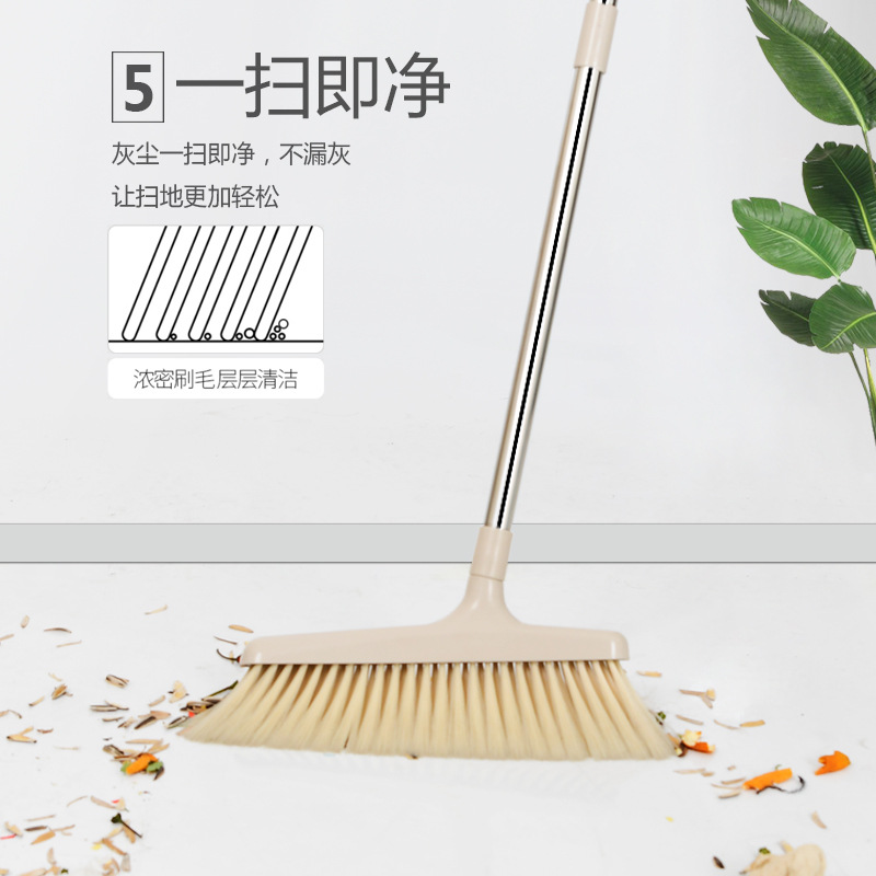 Fabricantes suministro ligero hogar escoba recogedor traje doble varilla en línea de compras de plástico escoba recogedor