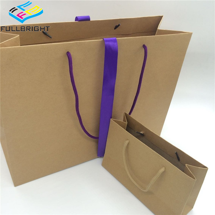 BSCI厂家定做加厚牛皮纸袋方底广告服装购物袋创意礼品包装手提袋