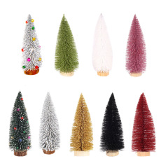 クリスマス装飾品ピンクのクリスマスツリーのデスクトップ装飾品カラー松針ミニクリスマスツリークリスマス装飾