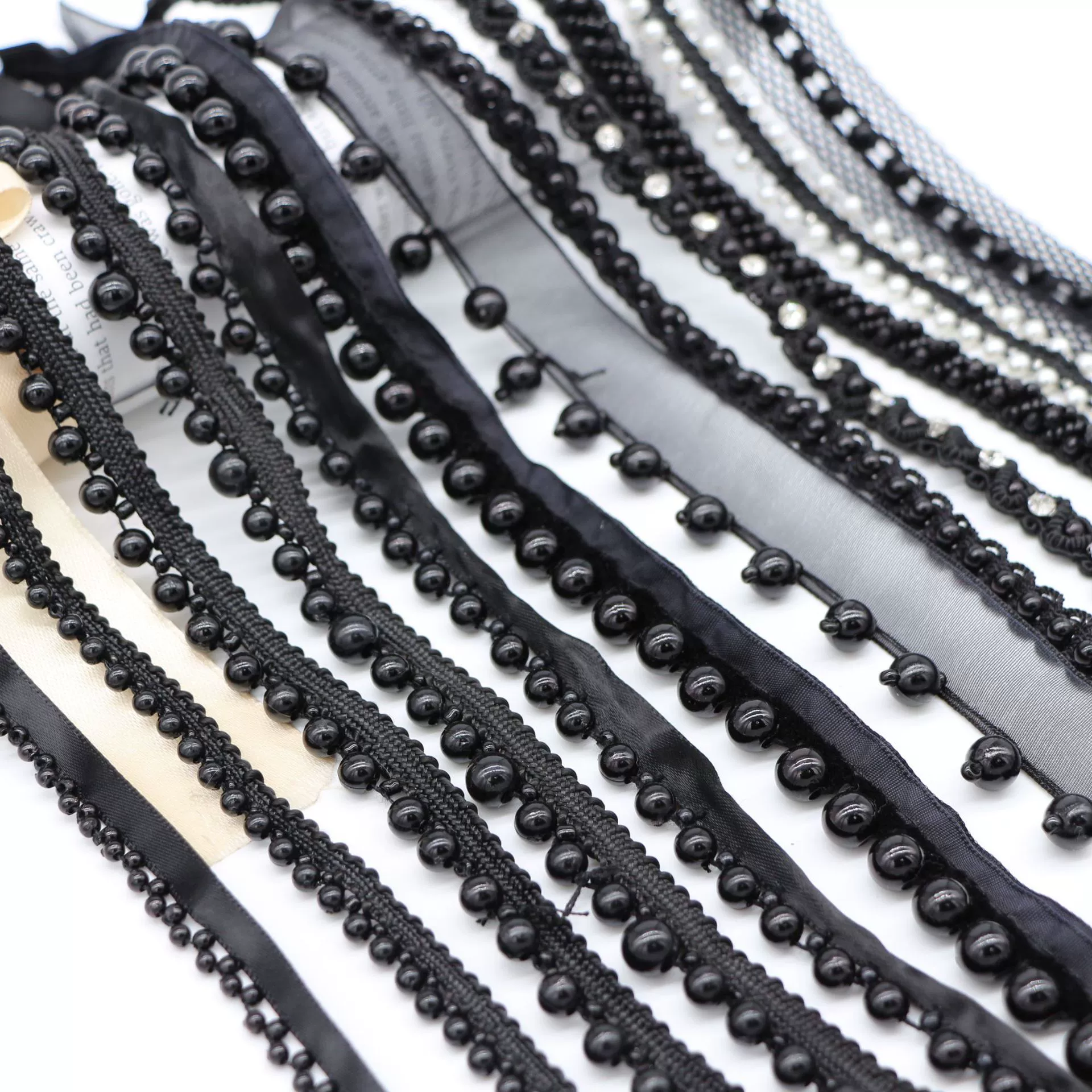 Ready handmade beaded lace, pearl ribbon, Hanfu Xiaoxiangfeng clothing placket decorative accessories diy material