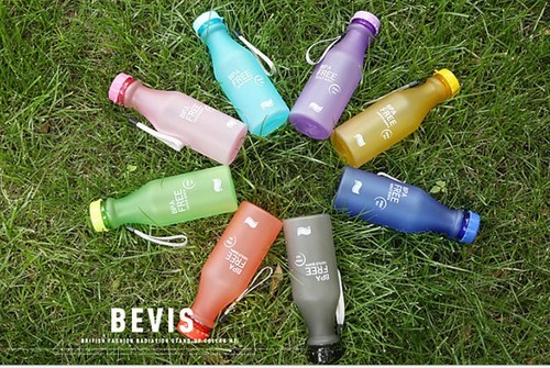 Soda bottle plastic cup, transparent frosted, portable, not easy to break, sealed sling, milk tea cup, water cup, gift LOGO