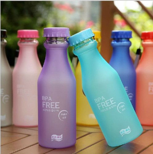 Soda bottle plastic cup, transparent frosted, portable, not easy to break, sealed sling, milk tea cup, water cup, gift LOGO