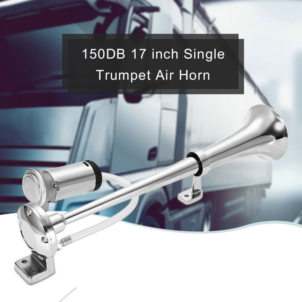 Bocina de aire para coche con relé, 450 mm, 12 V, bocina de aire de un solo tubo, bocina modificada, sonido de alta frecuencia de 150 dB image 3
