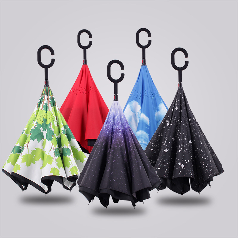 Double-Layer C-Shaped Hands-Free Standing Umbrella in Stock, Reverse Umbrella, Car Umbrella, Advertising Umbrella, Logo Gift Umbrella, Starry Sky Double-Layer C-Shaped Hands-Free Standing Umbrella in Stock, Reverse Umbrella, Car Umbrella, Advertising Umbrella, Logo Gift Umbrella, Starry Sky