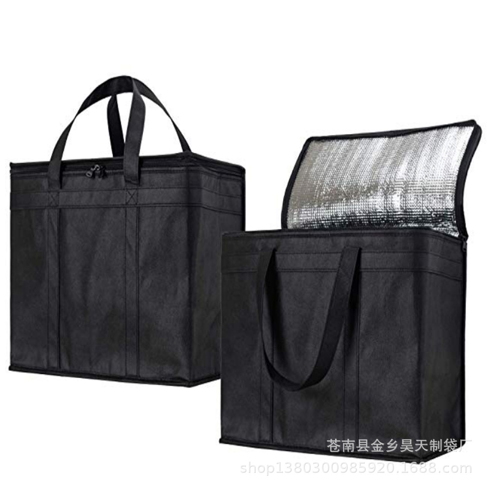 Manufacturers supply 3MM EPE Non-woven fabric Cooler bag Take-out food Picnic environmental protection Cooler bag Zipper bag