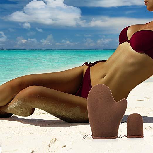 Loción de baño guantes de playa guantes de protección solar recubiertos de aceite guantes de protección solar negro flocado