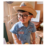 Детская джинсовая солнцезащитная шляпа подходит для мужчин и женщин, детская шапочка, в корейском стиле, оптовые продажи