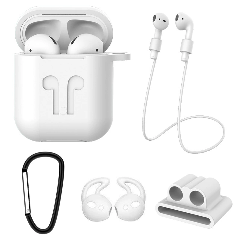 Apple, совместимая гарнитура, защитный чехол, силиконовая коробка для хранения, утолщенная версия, Bluetooth, iPhone