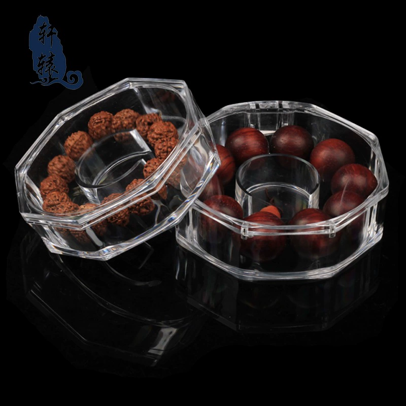 Магнитная акриловая восьмиугольная коробка для бусин утолщенная прозрачная коробка на шнурке коробка для хранения бисера браслет коробка витрина