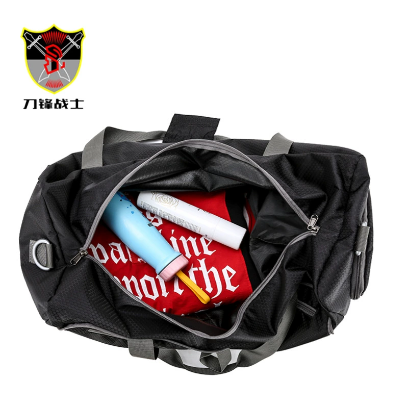 Waterproof foldable sports bag, capacious handheld shoulder bag, men's travel bag, one-shoulder bag