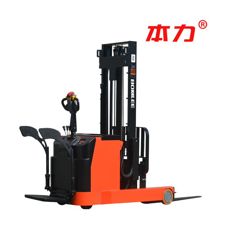 【堆高车】小前移式液压托盘本力全电动省力全升降堆高机