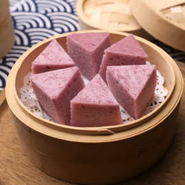 紫薯马拉糕软糕松糕发糕蒸糕广式早茶广东茶楼点心10块一包共220g
