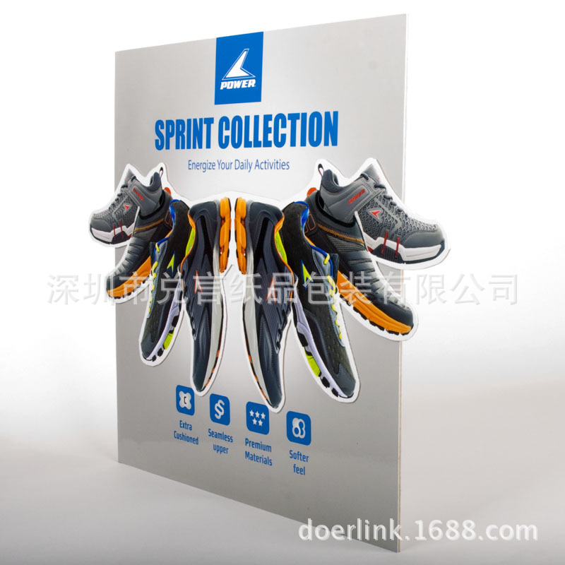 鞋子展示架制作 超市展示架 专卖店产品展示板 专柜立体展示牌订