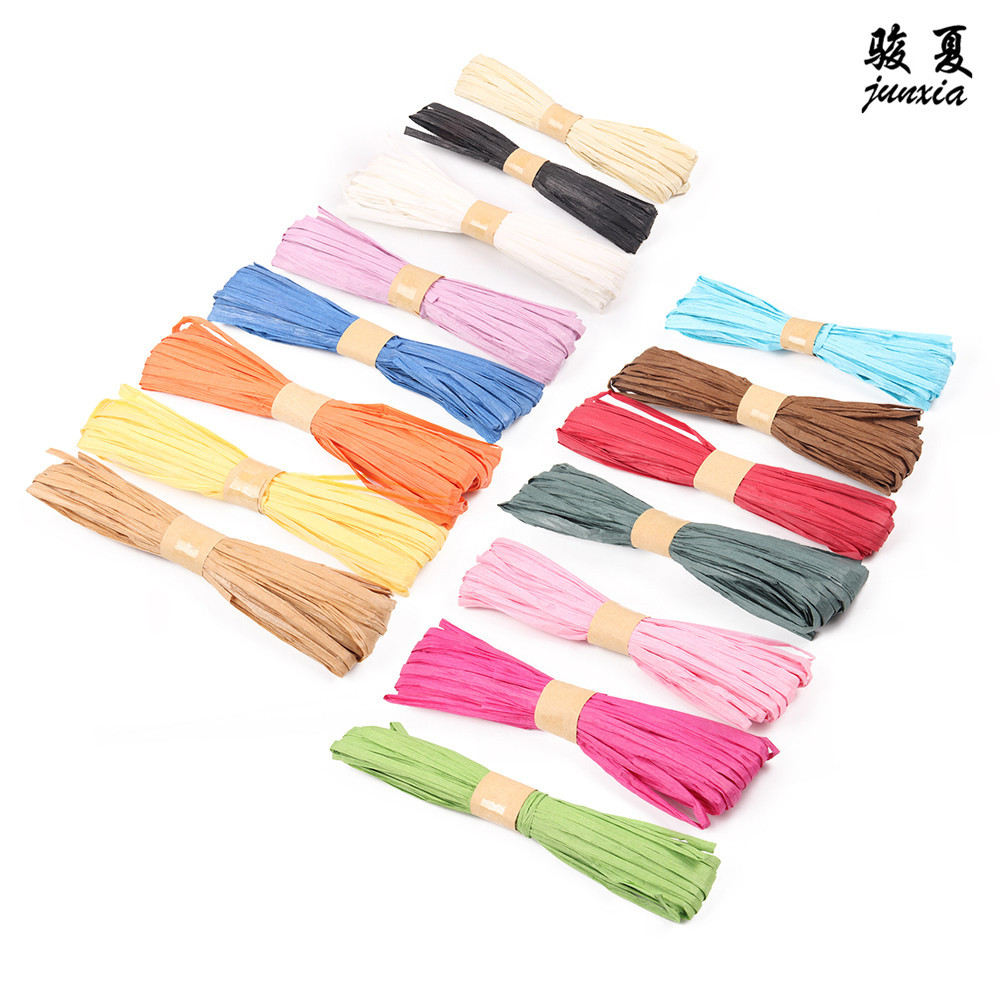 Directo de fábrica de bricolaje hecho a mano de la artesanía de la cuerda de papel de la cuerda tejida multicolor de color de la